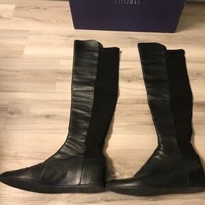 Stuart Weitzman Mainline Black Nappa Over the Knee Boot Size 11